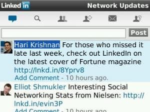 LinkedIn Blackberry Network