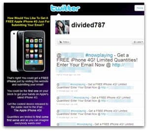 Free iPhone 4G Scam