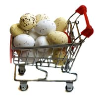 Trolley full of easter eggs