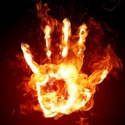 Hand on fire