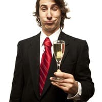 Drunk businessman