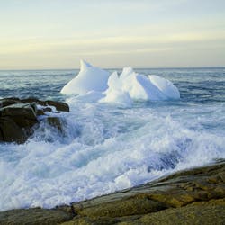 Iceburg floating in the sea