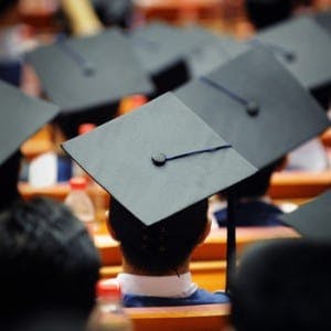 Group of students sitting in a lecture theatre