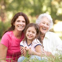 daughter, mother and grandmother together