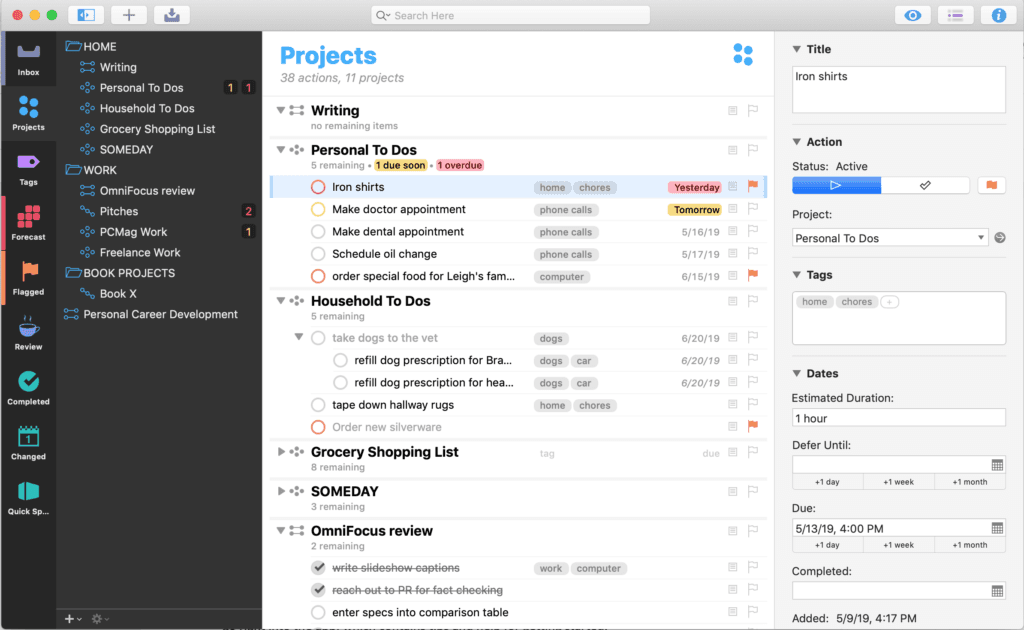 Project Management Software for Professionals - OmniFocus