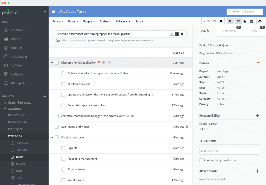 Web based project management - Projecturf