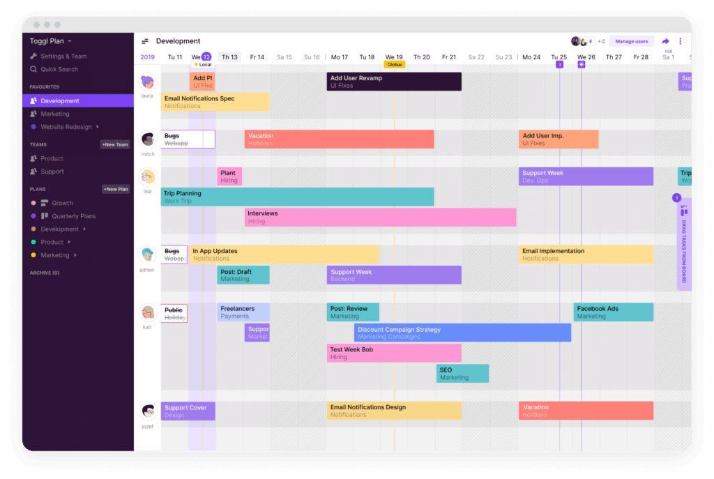 Project Management Software - Toggl Plan